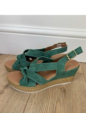 Next 5.5 New Ladies Shoes Sandals Wedges Suede Leather Espadrilles 