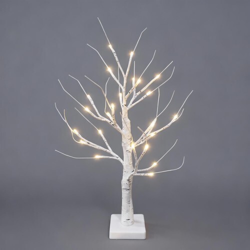 Pre lit white birch - pre-lit,