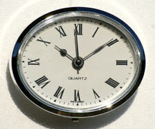  Caravan clock, Motorhome Clock, Oval Clock with White Roman dial, Silver Bezel 