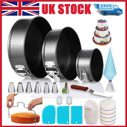3pcs round cake making tins - 3pcs,