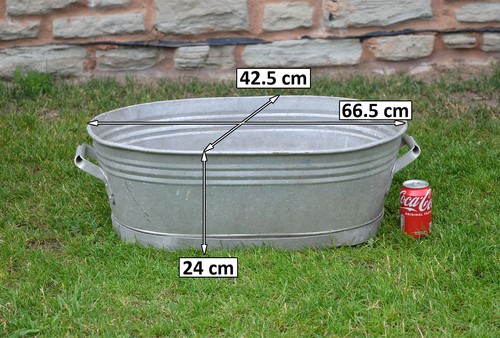 Vintage old metal aluminium