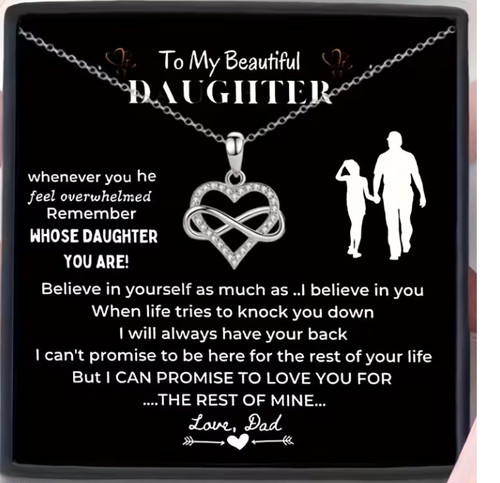 Daughter heart necklace - to,
