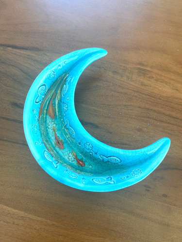 Persian ceramic crescent - persian, bowl