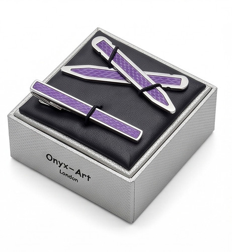 Purple enamel tie - enamel, bar