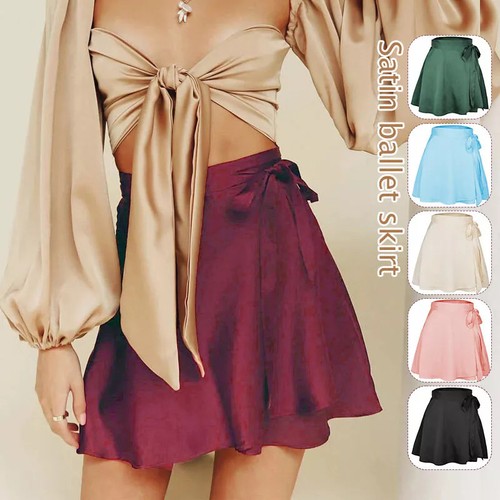 Satin chiffon skirt ballet - satin,