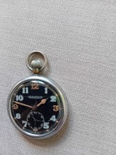 WW2  MILITARY 'JAEGER LECOULTRE ' SWISS MADE POCKET WATCH ,WORKING 