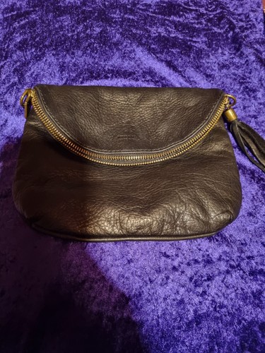 Black leather fold - , over