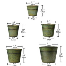 Oairse Set of 5 Plant Pots