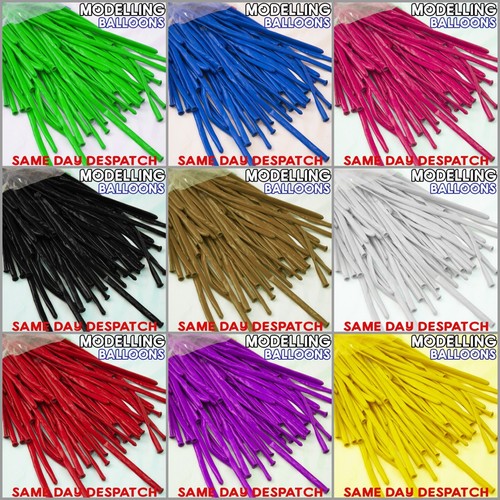 100 long plain balloons - x,
