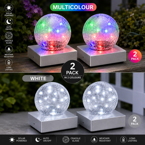 Pack solar crackle - 2, glass