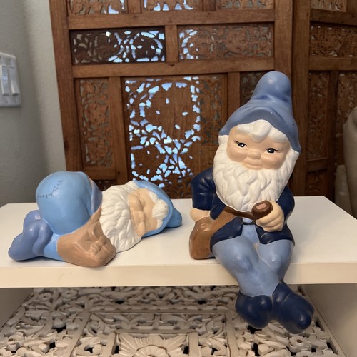 Garden gnome painted - gnome, ceramic