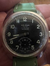 Oriosa Men’s Wehrmachtswerk Vintage Watch Black Face Stainless Steel Case