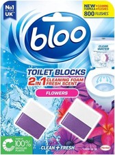 New Bloo Toilet Blocks, Pack of 2, Limescale Remover Cistern, Cleaner