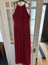TFNC London Red Prom / Bridesmaid Dress Serene Maxi Winter Wine Size 12 New 