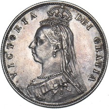 1887 Halfcrown - Victoria British Silver Coin - Very Nice