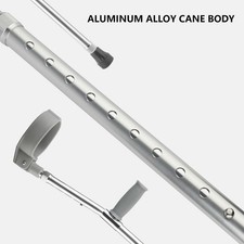 Pair of Healthcare Adjustable Height Elbow Crutches with Comfy Handle for Adults