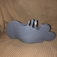 CAROLYN LEUNG Signed Blue Abstract Art Modernist Pottery- Unique MCM