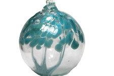 Milford Glass Tree Of Life Globe Small (9cm) Turquoise