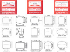 Watch Crystal Glass--Cartier, Piaget, Patek, Chanel, Appela, Camel, Frank Muller