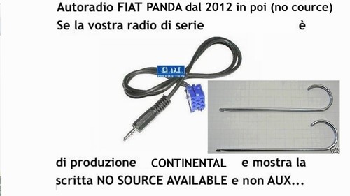 Aux cable kit fiat - panda, 2012