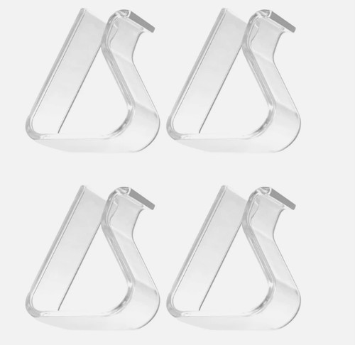 Clear table cloth - table, clips