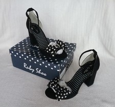 Ruby Shoo Dorry Navy Polka Dot