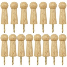 15PCS Wooden Coat Pegs