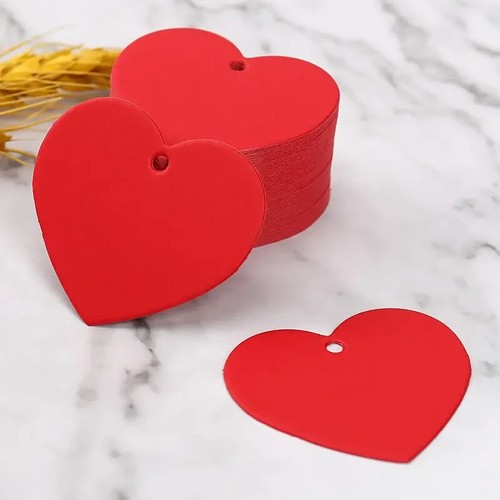 Heart tags kraft valentine - heart,