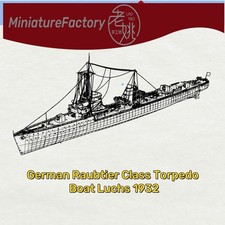 SSMODEL 1:350 German Raubtier Class Torpedo Boat Luchs 1932 Full Hull