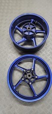 YAMAHA R1 4C8 5VY 14B FRONT AND REAR WHEELS BLUE 2004-2014 R00