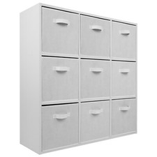 White 9 Cube 9 Drawer Storage