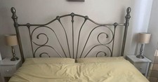 Brass King Size Bed Headboard, Antique Style, 5x6.6ft