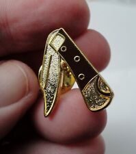 Dark Brown and Gold Enamel Penknife Knife PIN BADGE pen knife