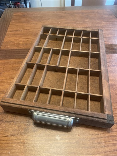 Vintage wooden printers drawer - vintage,