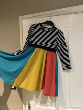Frugi Girls' Rainbow Dress Organic Cotton, Age 6-7