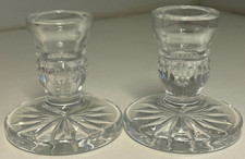 Waterford Crystal Dwarf Candlesticks Height 8.5cm