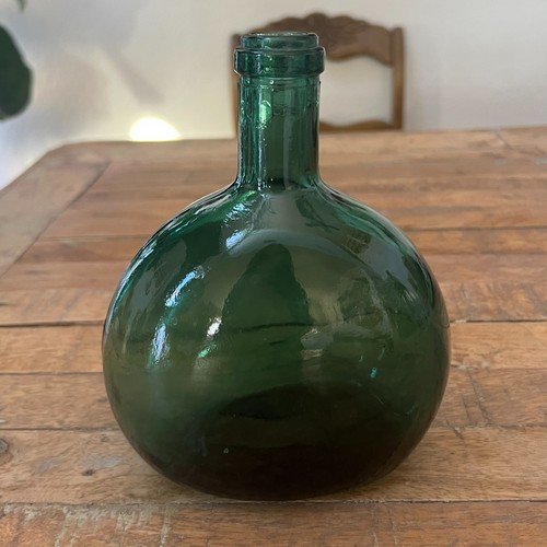 Vintage green empty glass - empty,