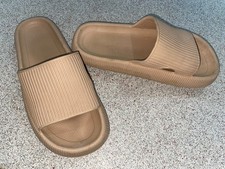 Womens UK Size 5-6 Brown Flip-Flop Sandals (EX COND)