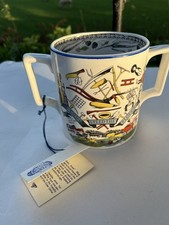 VINTAGE Double-Handled Burleigh Ware God Speed The Plough Cider Loving Mug / Cup