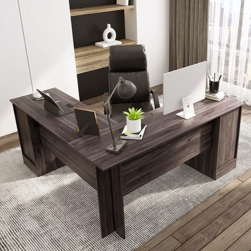 Shaped corner desk home - pc,