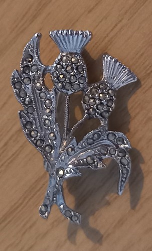 Thistle brooch with two - thistle,