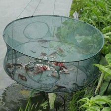 -Automatic Fishing Net Trap Cage Round Shape Open For Crab Crayfish Lobster