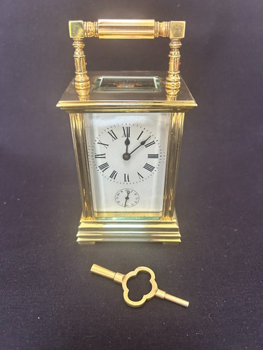 French brass eight day - brass,