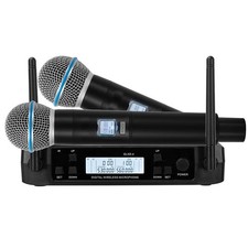 New GLXD4 Vocal Dual Channel Wireless Microphone SHURE 2 BETA58A GLXD24 EU Plug