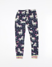 Hatley Girls Multicoloured Unicorn Cotton Leggings Size 8 Years Elastic Waist