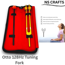 128Hz Tuning Fork Set for Relaxation, Therapeutic Healing & Ear Wellness Care