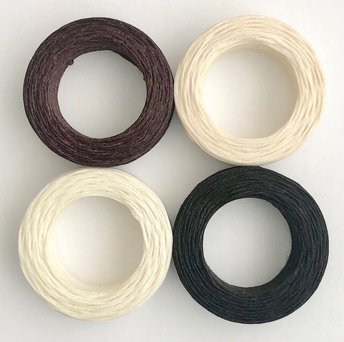 Waxed linen thread 22m - waxed,
