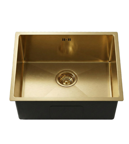 Brushed brass gold - brushed, undermount
