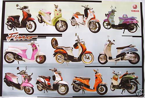 Yamaha fino motorcycle poster - yamaha,