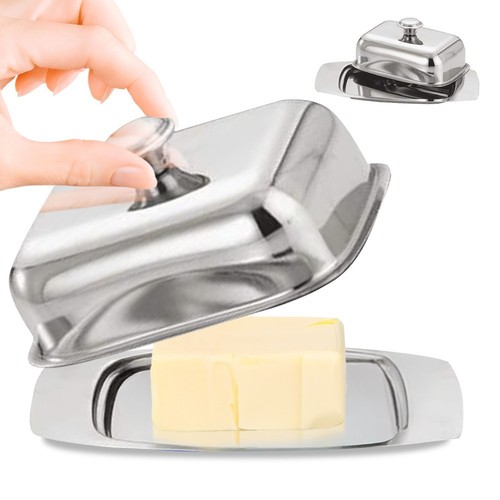 New butter dish - butter, stainless